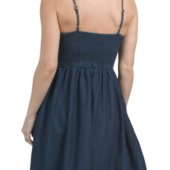💙🔹️JAPNA 🔹️Women's Dark Wash  Denim  Corset  Top Dress - Picture 5 of 6